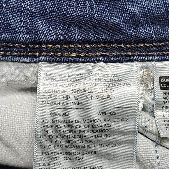 Levis 512 Jeans Womens 14 Blue Perfectly Slimming Bootcut Mid Rise Stretch Denim - Picture 11 of 15